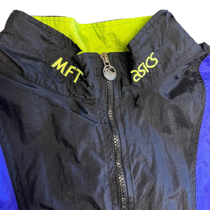 Vintage ASICS Purple/Green Neon Zip Up Windbreaker