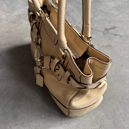 Coach Y2K Hamptons Beige Shoulder Bag