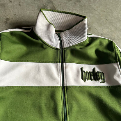 Y2K Hurley Green Zip Up Track Jacket