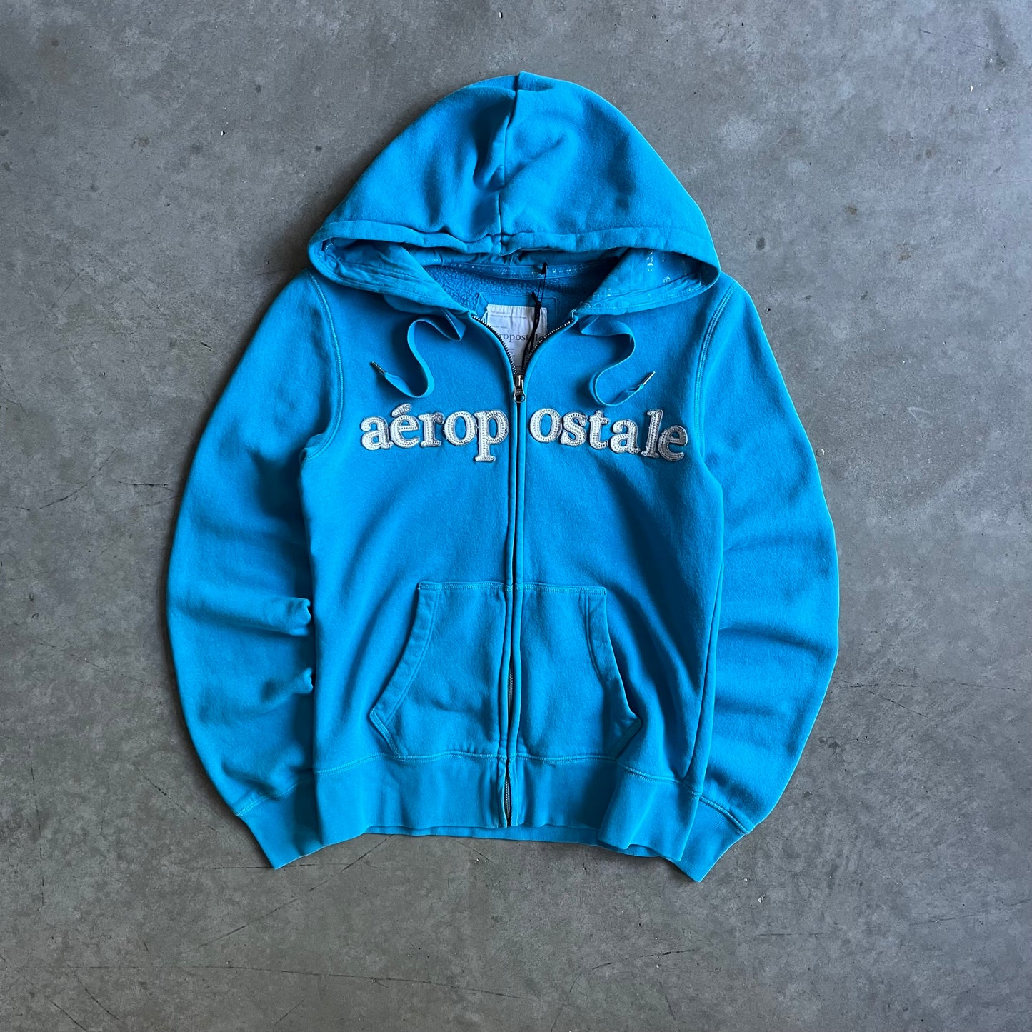 Y2K Women’s Aeropostale Blue & Silver Zip-Up