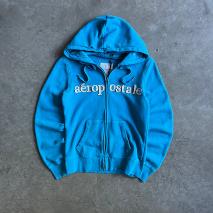 Y2K Women’s Aeropostale Blue & Silver Zip-Up