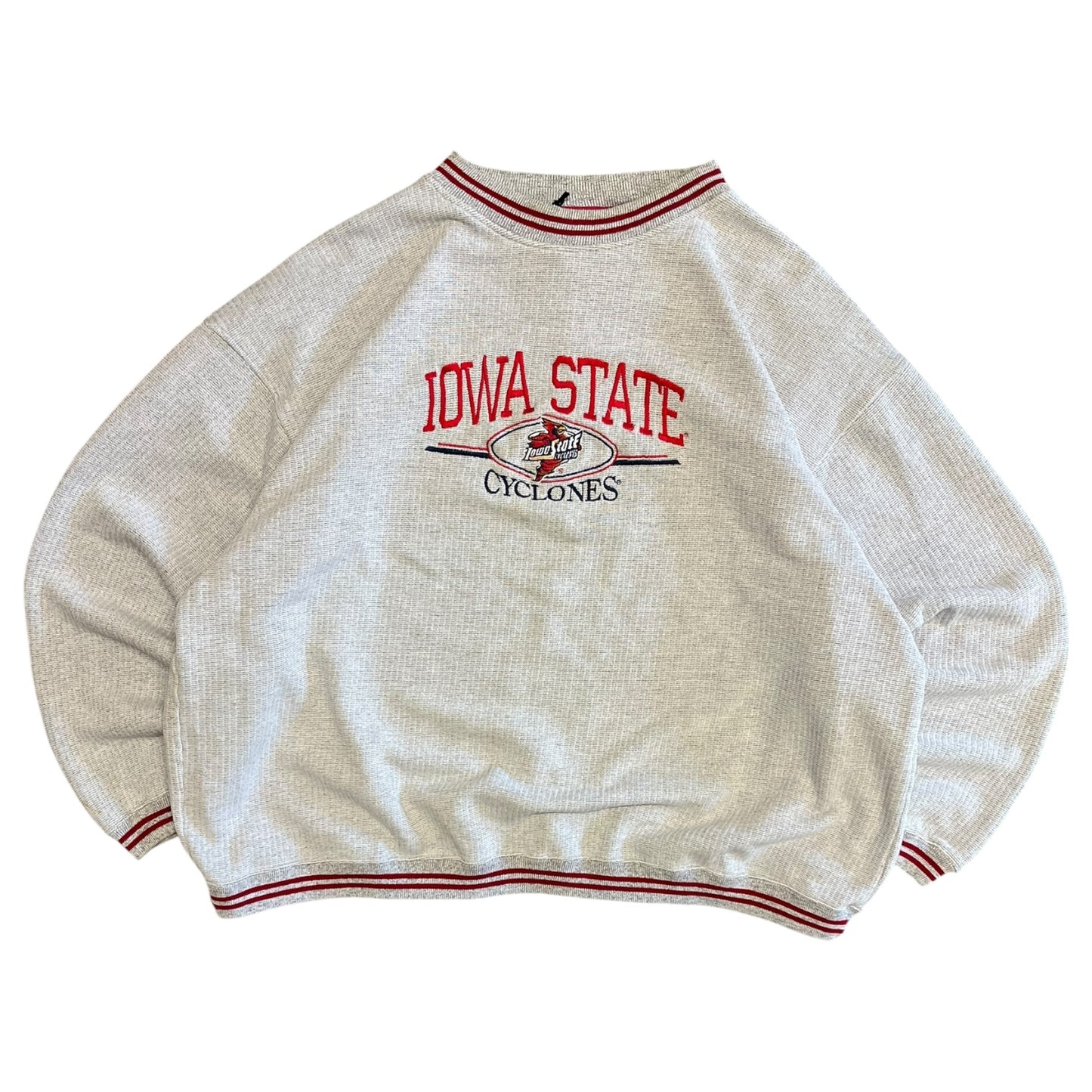 Y2K Iowa State Waffle Knit Sweatshirt