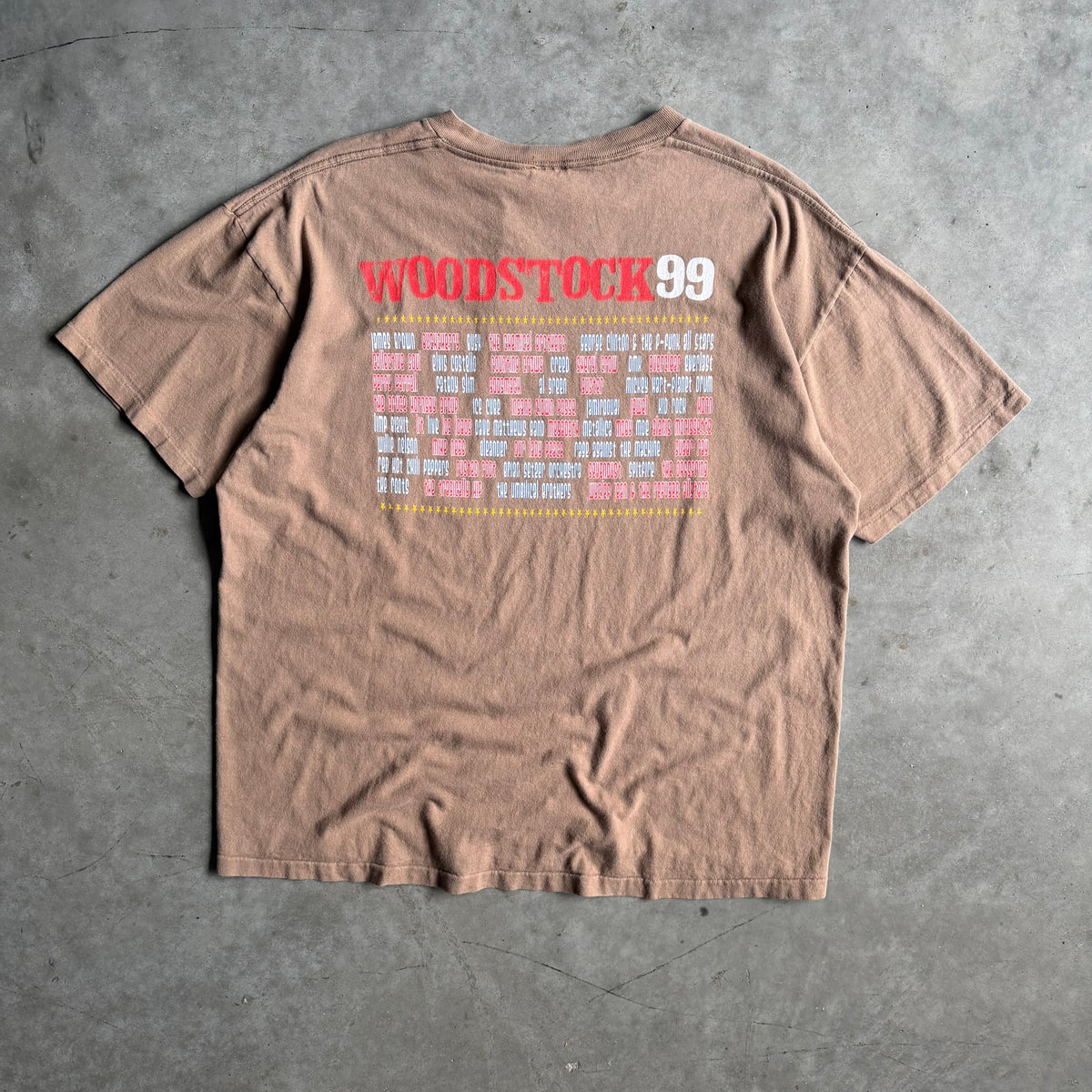 Vintage Woodstock 1999 Stars & Stripes VW Bus Tee
