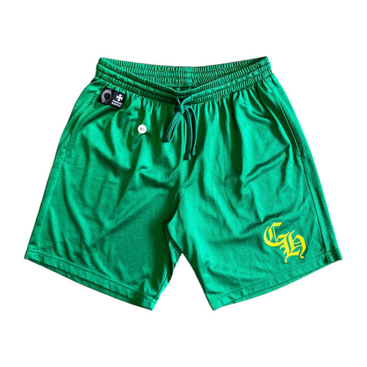 Chrome Hearts Varsity Mesh Shorts Green