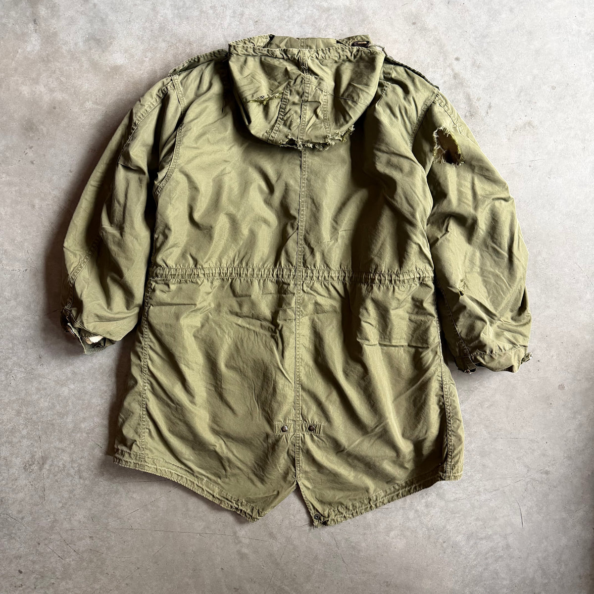 Vintage Thrashed US Army M-1951 Fishtail Parka W/ Liner