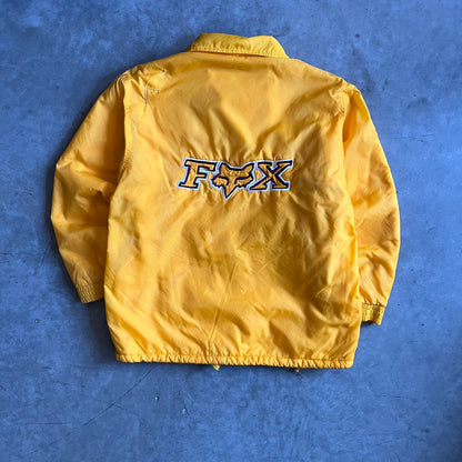 Vintage Fox Racing Yellow Zip Up Jacket