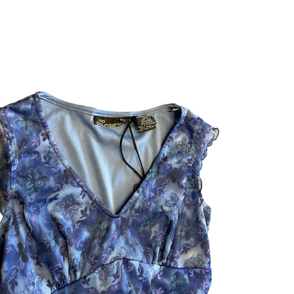 Women’s Y2K No Boundaries Blue Floral Summer Dress