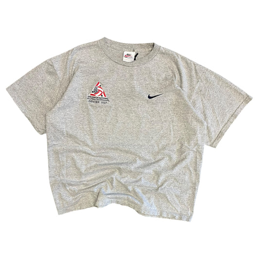 Vintage Nike Grey Mini Swoosh USA Jr Volleyball Tee