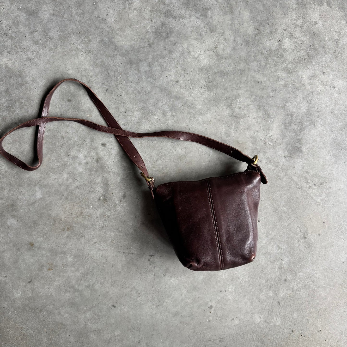 Vintage Coach Pochette Brown Crossbody