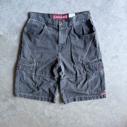 Vintage JNCO Jeans Tribal Crown Black Cargo Shorts