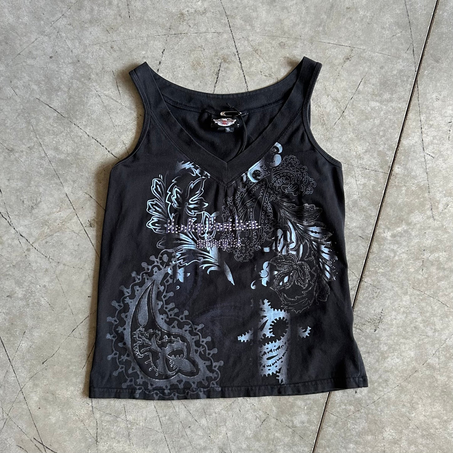 Women’s Y2K Harley Davidson Fairycore V Neck Tank