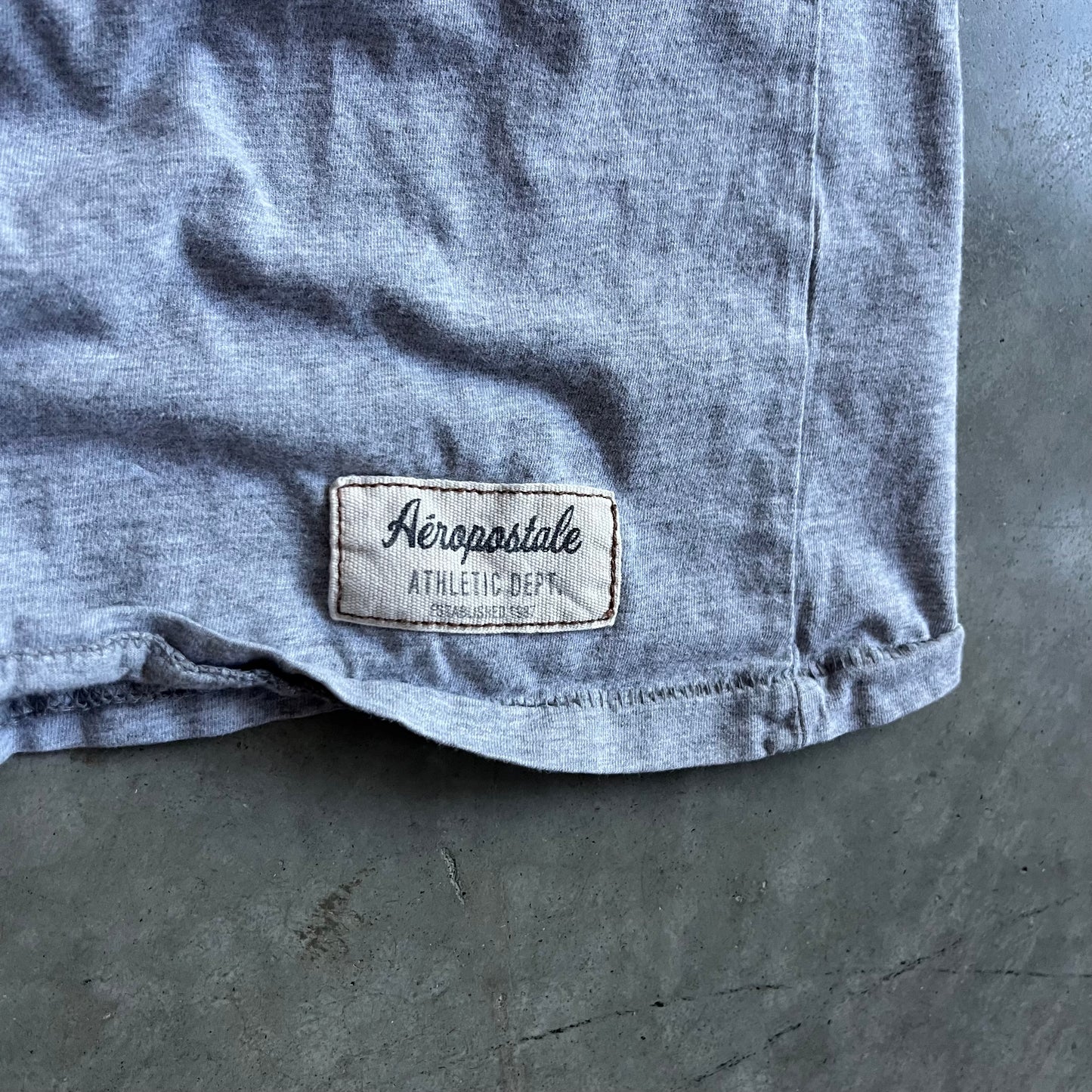 Y2K Aeropostale Navy Embroidered Logo Tee