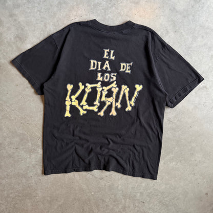 Vintage Korn Dia De Los Korn Skeleton Figure Signed T Shirt