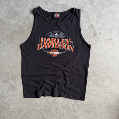 Y2K Harley Davidson Spell-Out Seal Sleeveless Tee