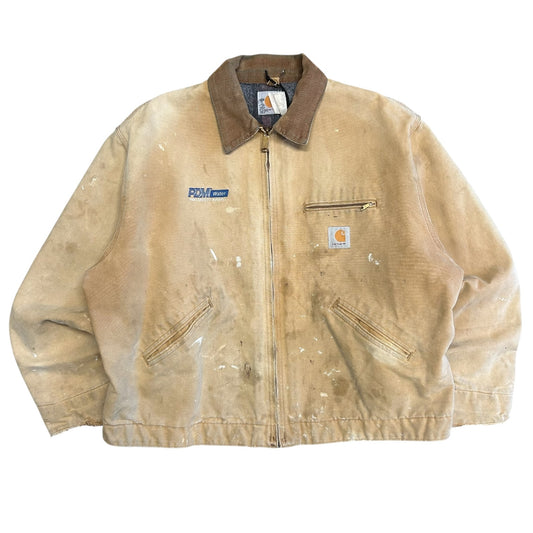 Carhartt ‘J97 BRN’ Distressed Brown Detroit Jacket