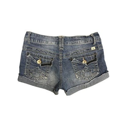 Y2K Womens LEI Ashley Lowrise Mini Denim Shorts