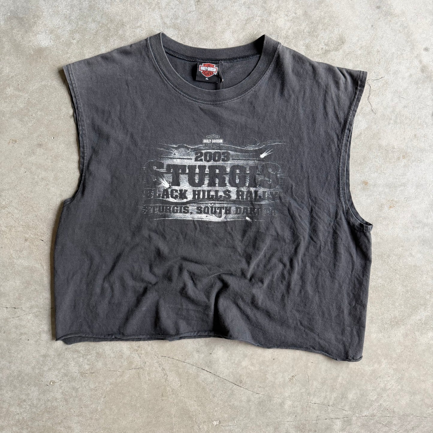 Vintage ‘03 Sturgis Black Hills Rally Cut Off Tee