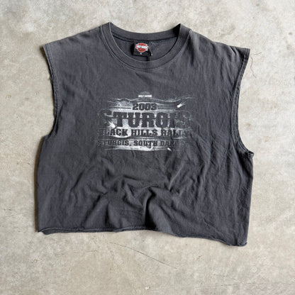 Vintage ‘03 Sturgis Black Hills Rally Cut Off Tee