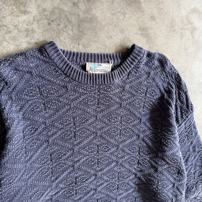 Vintage Aeropostale Diamond Knit Navy Sweater