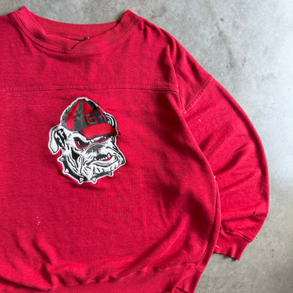 Vintage Georgia Bulldogs Embroidered Dog Sweatshirt
