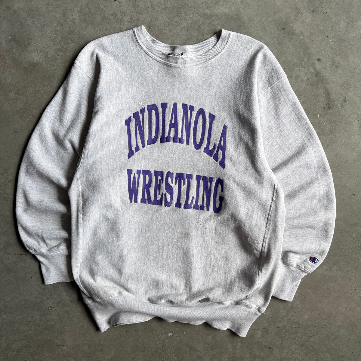Vintage 90s Champion Reverse Weave Indianola Wrestling Sweatshirt