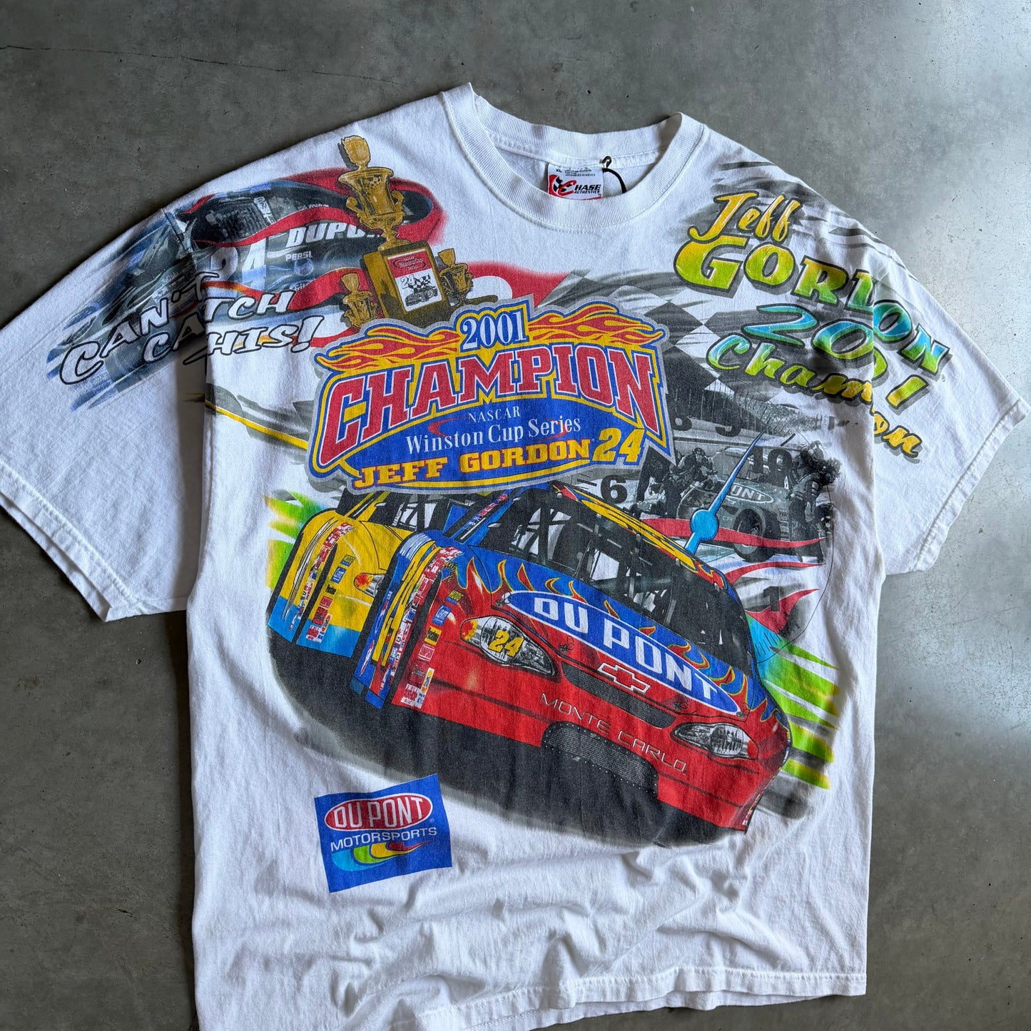 Vintage Jeff Gordon 2001 Winston Cup Champion AOP Tee