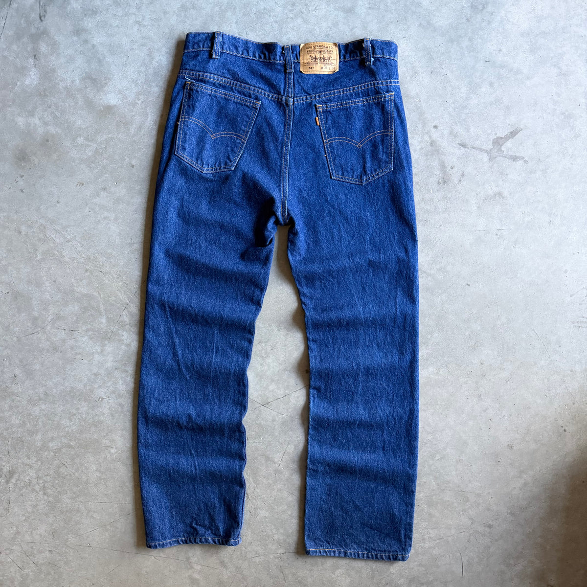 Vintage Levi’s 517 Bootcut Orange Tab Dark Wash Jeans
