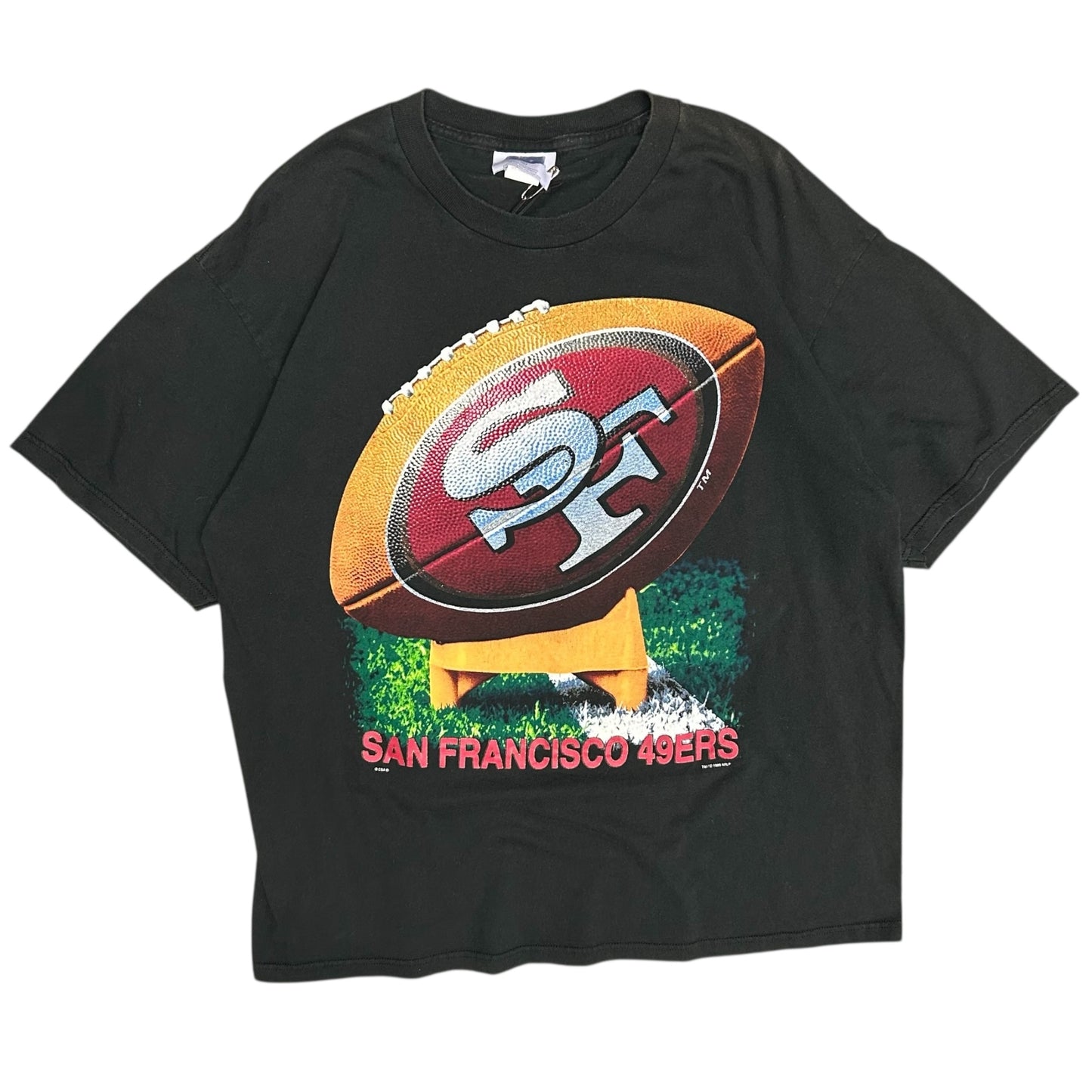 Vintage NFL 49ers Kick Off Football Black Tee