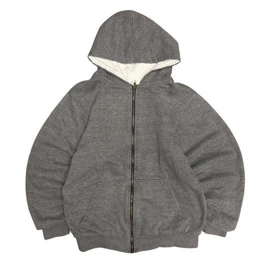 Vintage Grey Thermal Lined Zip Up Hoodie