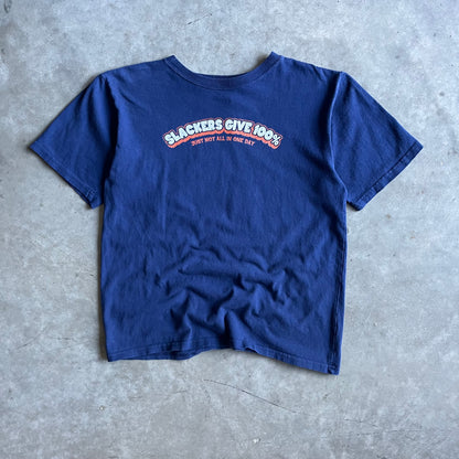 Y2K ‘Slackers Give 100% Just Not All In One Day’ Navy Tee