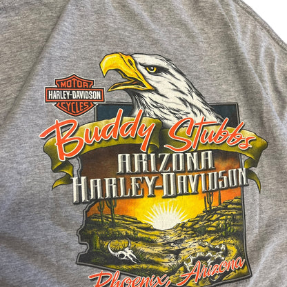 Y2K Harley Davidson Grey Emblem T Shirt
