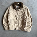 Vintage Abercrombie Fleece Tan Lined Deck Jacket