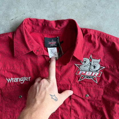 Y2K Wrangler PBR 25th Anniversary Embroidered Shirt