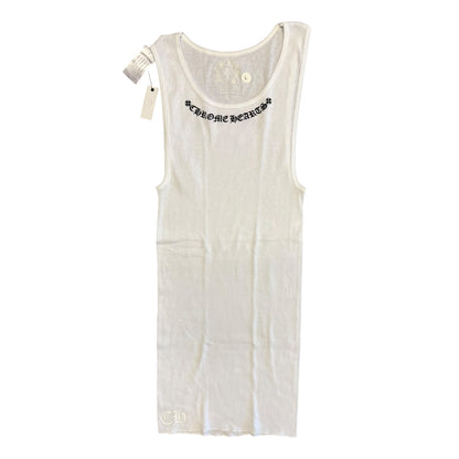 Chrome Hearts White Neck Print Tank Top
