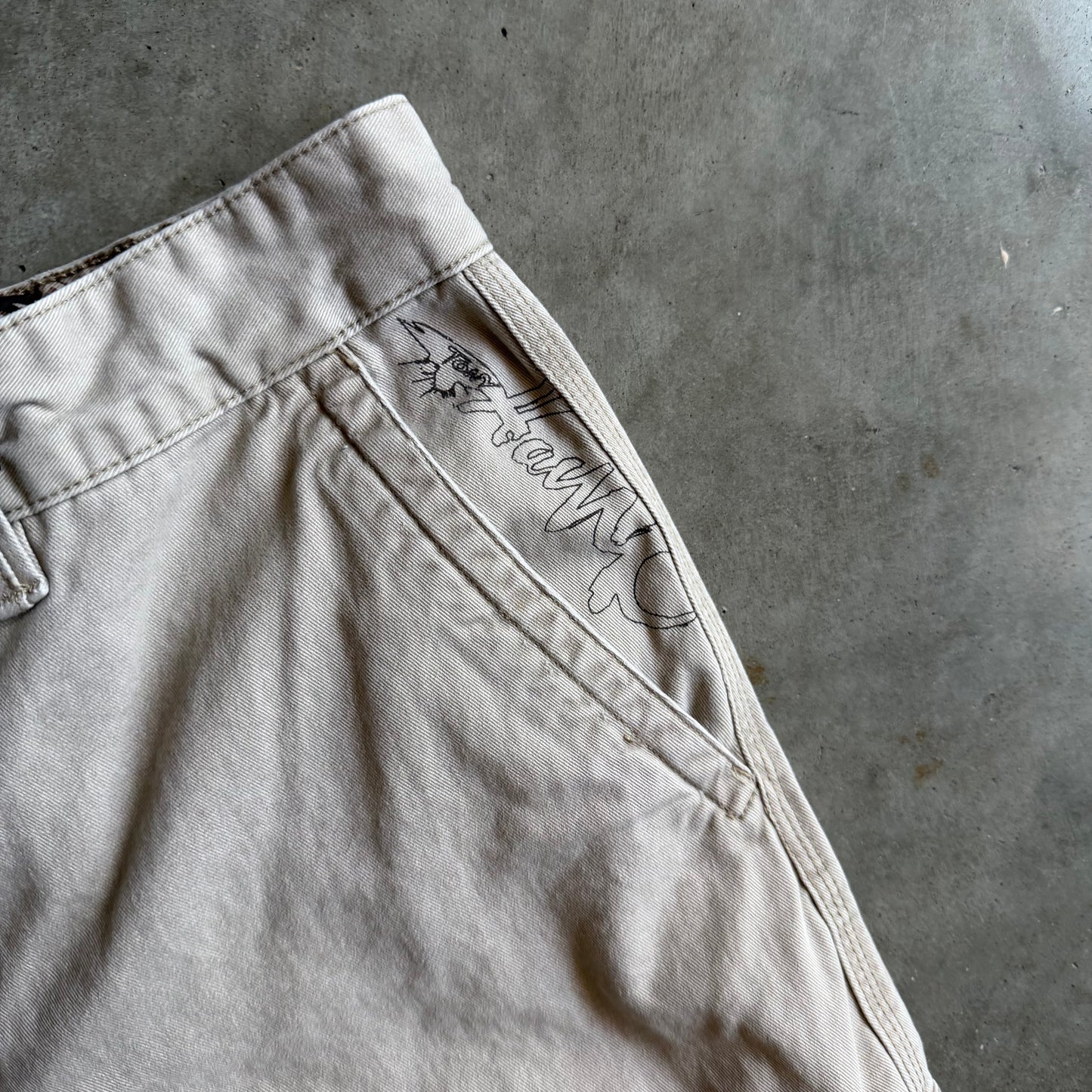 Y2K Tony Hawk Khaki Cargo Shorts