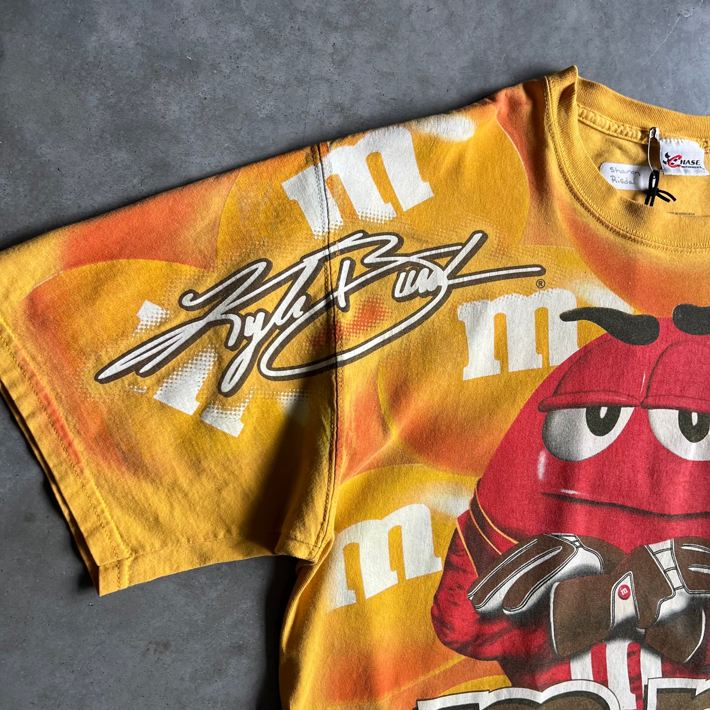 Y2K Kyle Busch NASCAR M&M’s AOP Yellow Tee