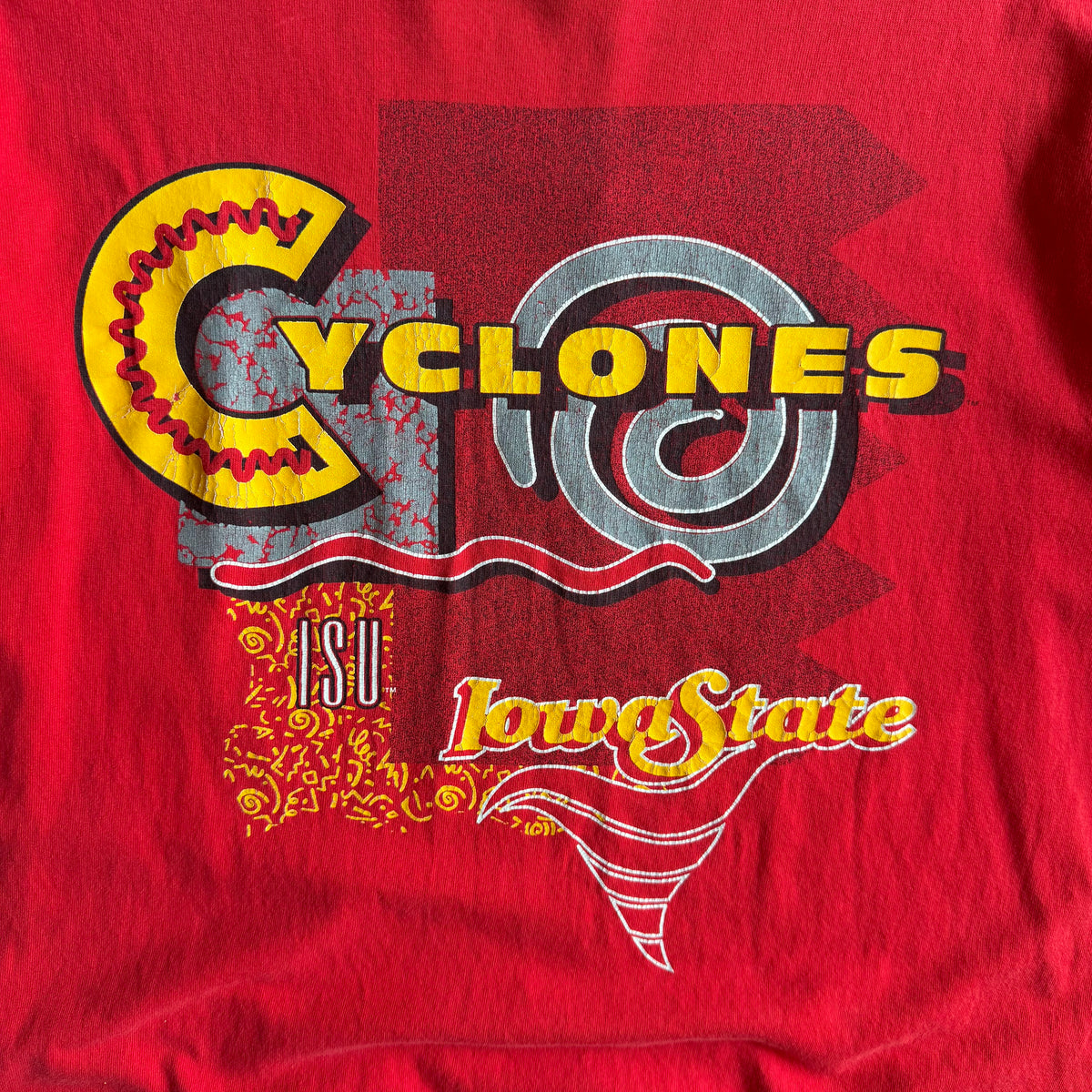 Vintage Iowa State Cyclones Abstract Art Tee
