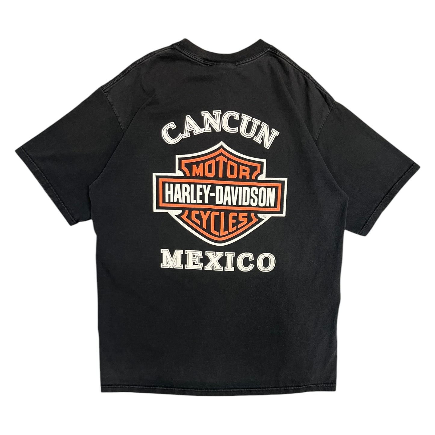 Vintage Harley Davidson Eagle Cancun Mexico Tee