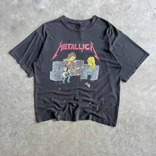 Vintage Thrashed Metallica Beavis & Butthead T Shirt