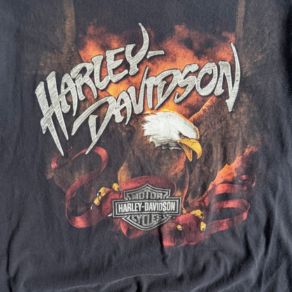 Y2K Harley Davidson Majestic Eagle & Ribbon Tee