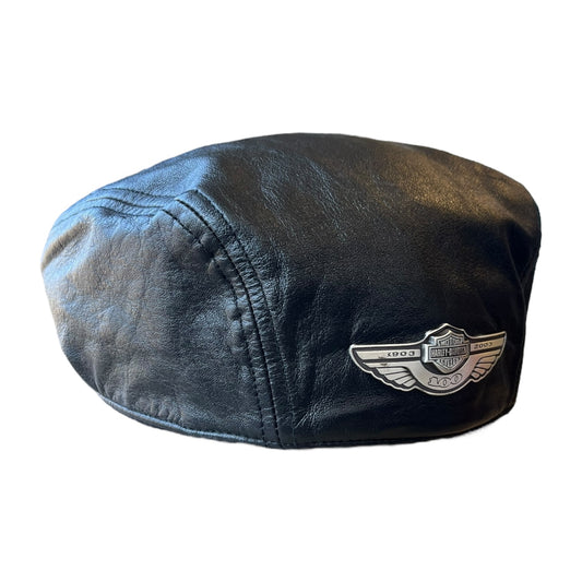Harley Davidson Leather Captain Snap Bill Hat
