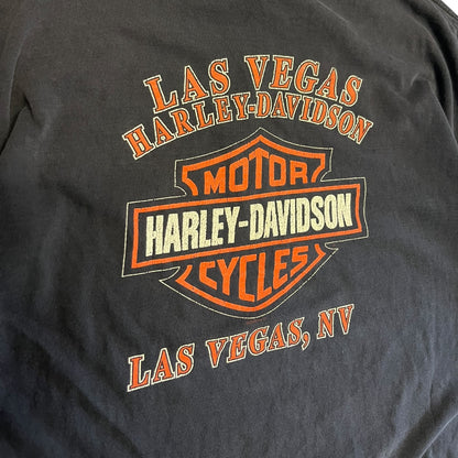 Harley Davidson Skull Spell Out Las Vegas Tee