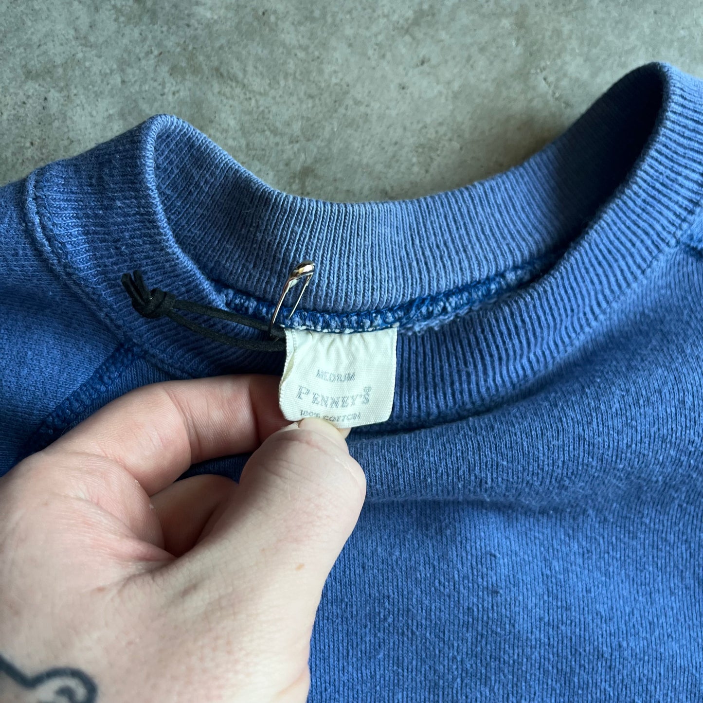 Vintage 50s/60s Penney’s Blue Cotton Sweatshirt
