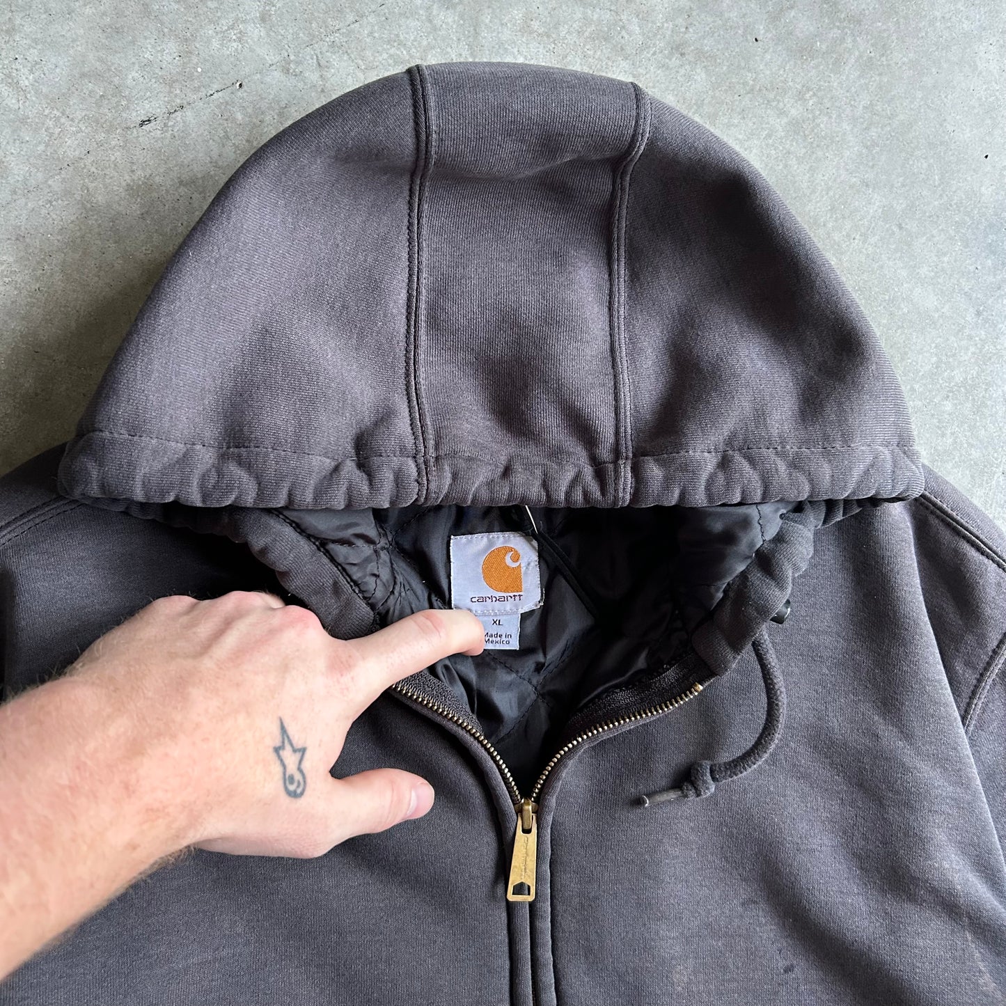 Vintage Carhartt Insulated Zip-Up Hoodie