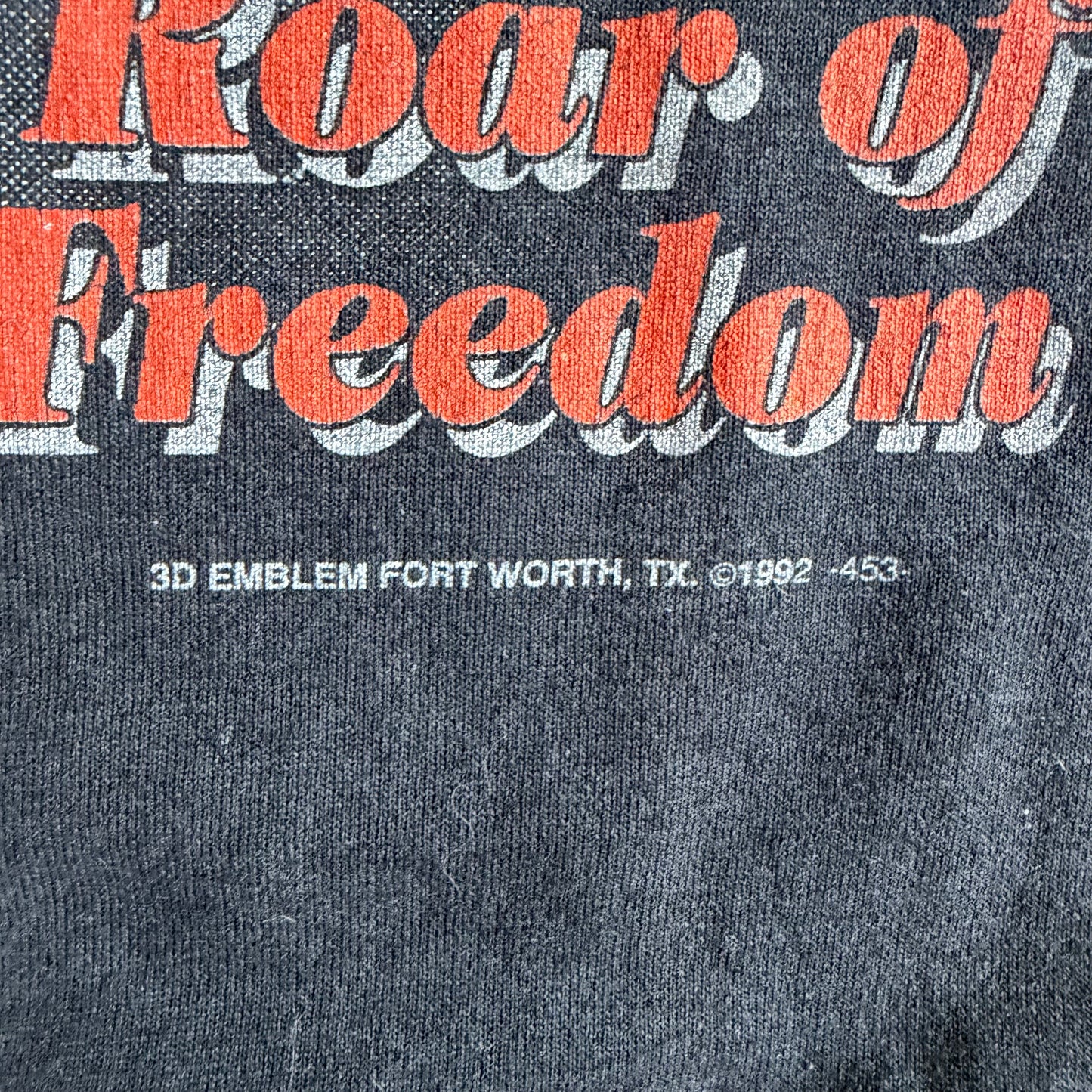 Vintage Harley Davidson 3D Emblem ‘Roar Of Freedom’ Black Panther T Shirt
