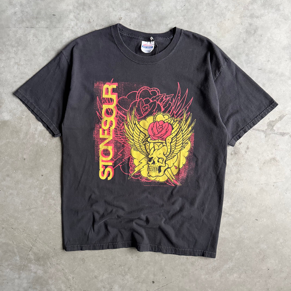 Y2K Stonesour Skull Rose T Shirt