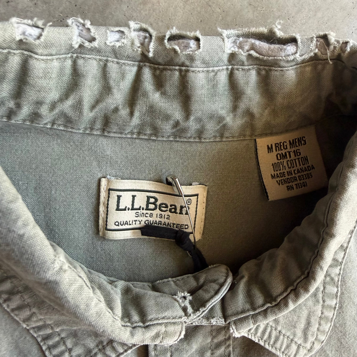 Y2K L.L. Bean Green Button Up Shirt