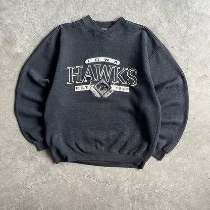 Vintage Galt Sand Iowa Hawkeyes Embroidered Crest Crewneck