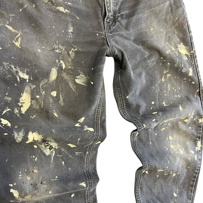 Carhartt Paint Splattered Charcoal Carpenter Pants