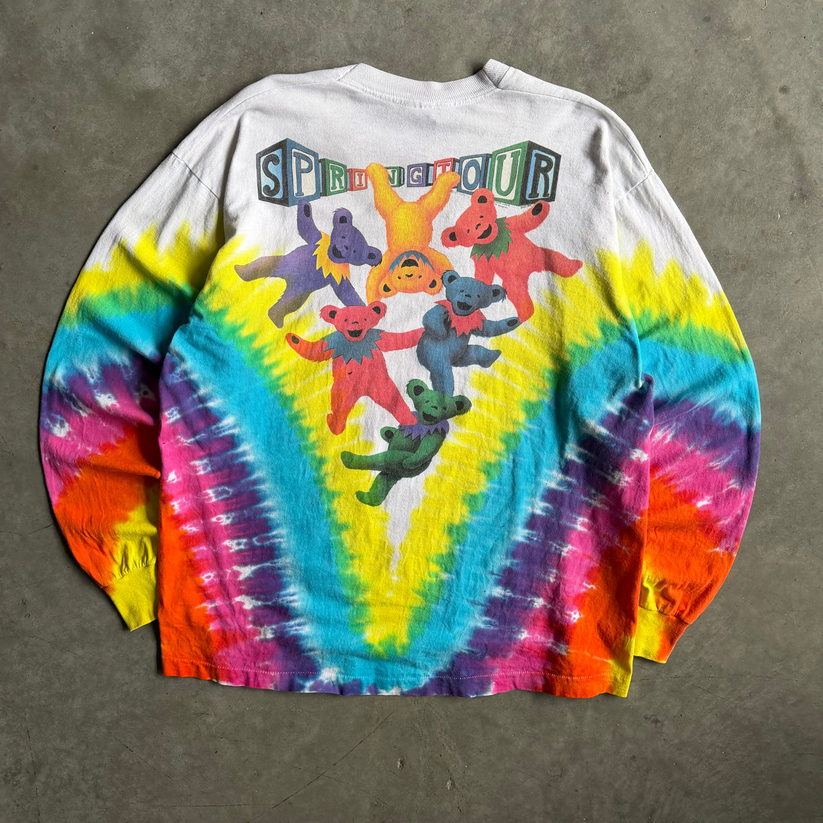 Vintage Grateful Dead ‘91 Spring Tour Juggling Bears Tie Dye Longsleeve